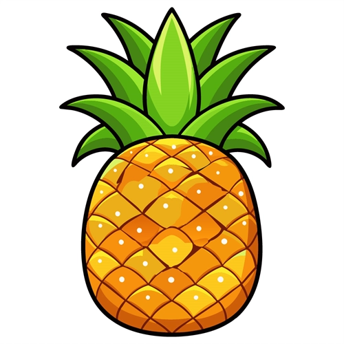 Pineapple Classroom Fruit Transparent Sticker